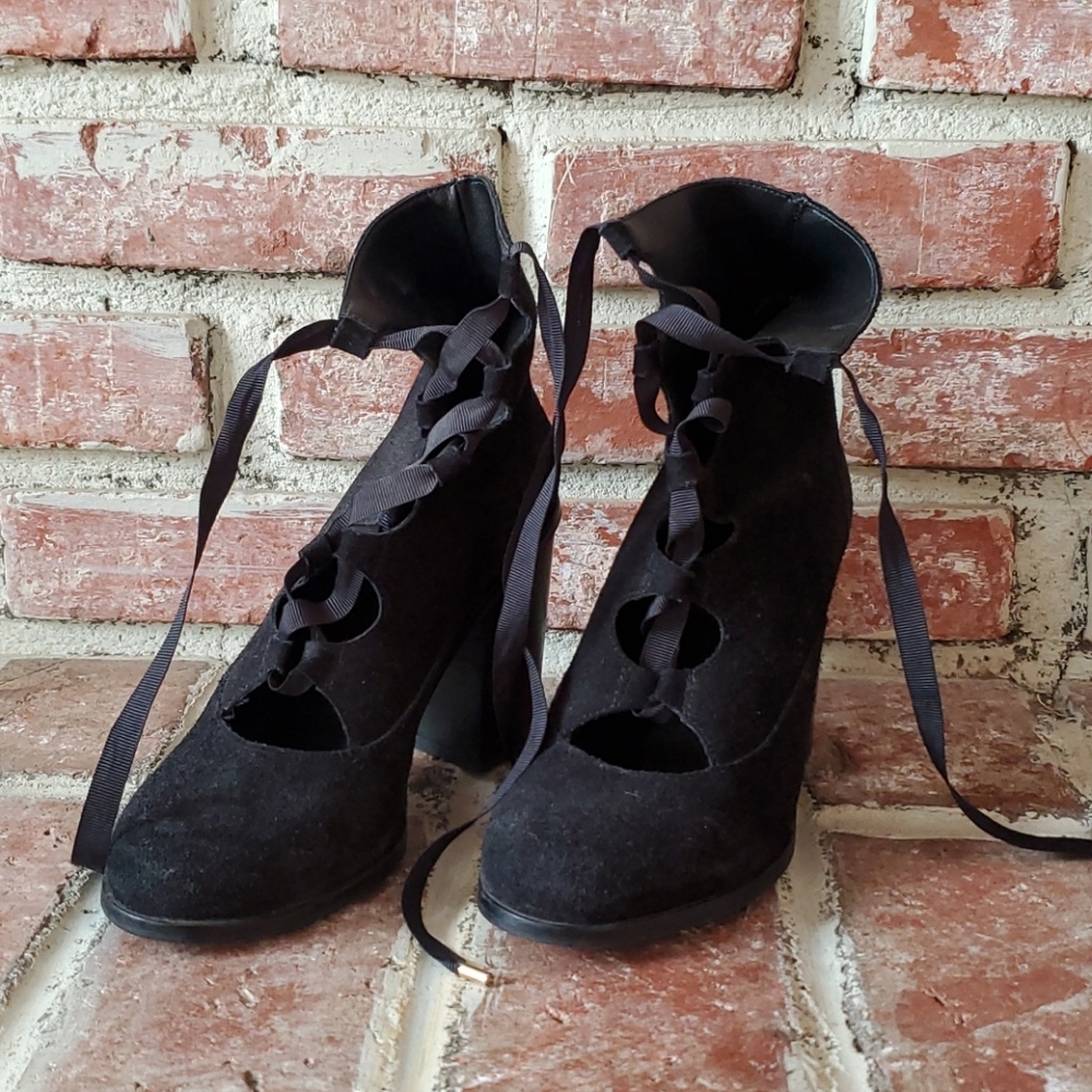 Topshop lace up heeled booties - Picture 2 of 7